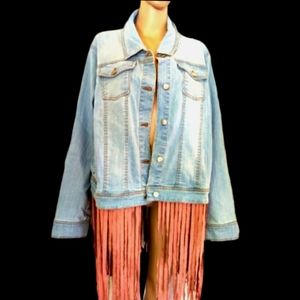 Cowgirl Fringed Denim Jacket
